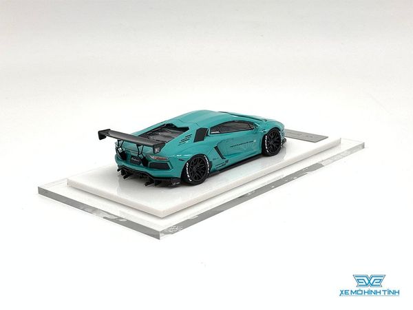 Xe Mô Hình LB-Performance Lamborghini Aventador Limited 999pcs 1:64 Liberty Walks ( Xanh Min )