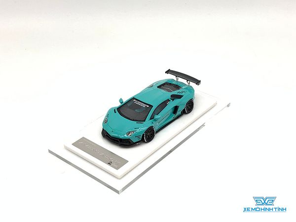 Xe Mô Hình LB-Performance Lamborghini Aventador Limited 999pcs 1:64 Liberty Walks ( Xanh Min )