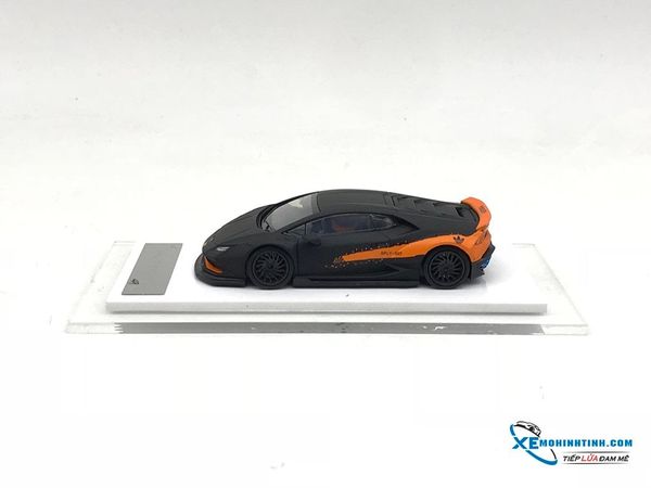 Xe Mô Hình LB-Performance Lamborghini Huracan Yezzy 1:64 Liberty Walk ( Đen nhám / Cam )