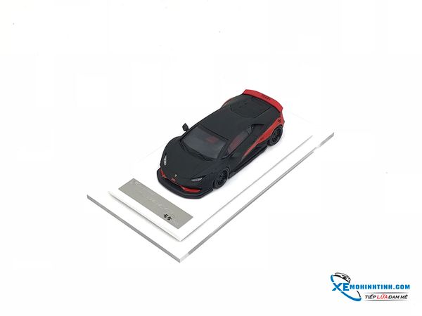 Xe Mô Hình LB-Performance Lamborghini Huracan Yezzy 1:64 Liberty Walk ( Đen nhám / Đỏ )