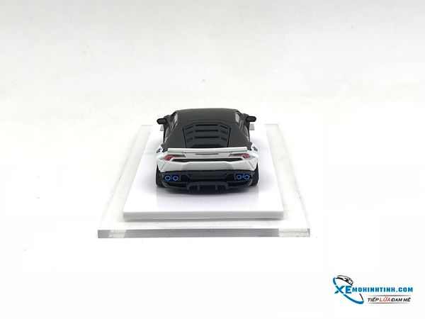 Xe Mô Hình LB-Performance Lamborghini Huracan Yezzy 1:64 Liberty Walk ( Đen nhám / Trắng )