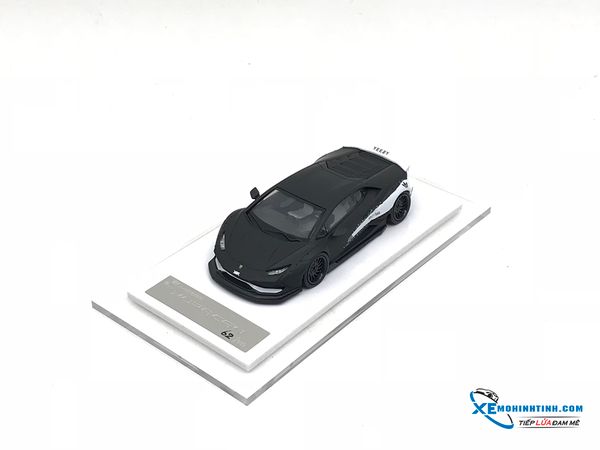 Xe Mô Hình LB-Performance Lamborghini Huracan Yezzy 1:64 Liberty Walk ( Đen nhám / Trắng )