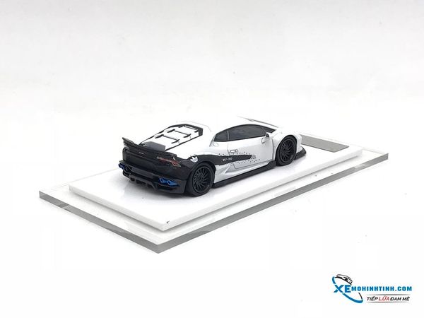 Xe Mô Hình LB-Performance Lamborghini Huracan Yezzy 1:64 Liberty Walk ( Trắng viền Đen )