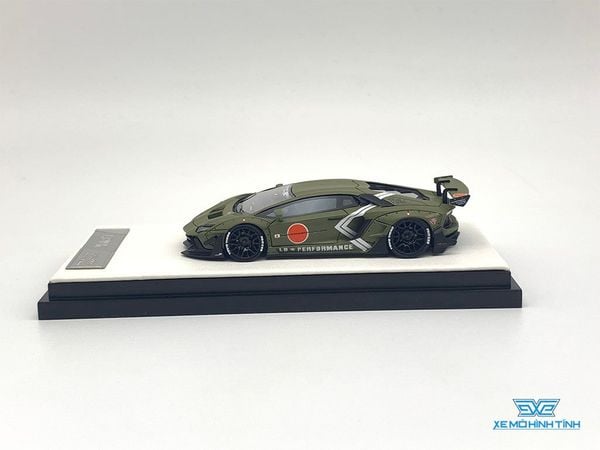 Xe Mô Hình Lamborghini Aventador LB 2.0 Limited 999pcs Timothy Pierre 1:64 ( Fighter Green )