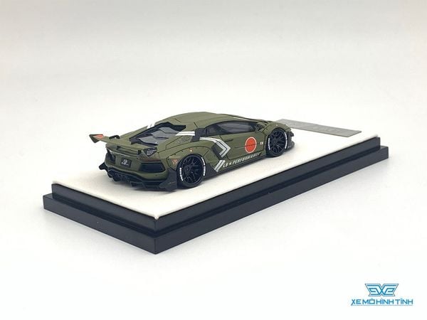 Xe Mô Hình Lamborghini Aventador LB 2.0 Limited 999pcs Timothy Pierre 1:64 ( Fighter Green )