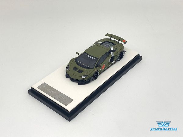 Xe Mô Hình Lamborghini Aventador LB 2.0 Limited 999pcs Timothy Pierre 1:64 ( Fighter Green )