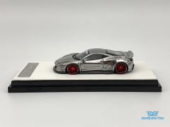 Xe Mô Hình Ferrari 458 LB Limited 499pcs Timothy Pierre và Liberty Walk 1:64 ( Chrome )