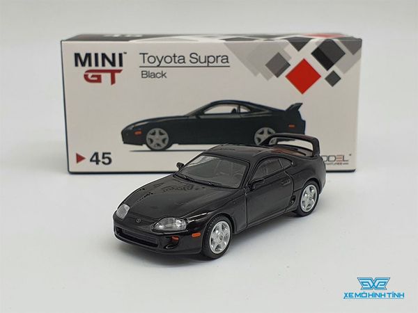 Xe Mô Hình Toyota Supra (JZA80) 1:64 MiniGT ( Đen )