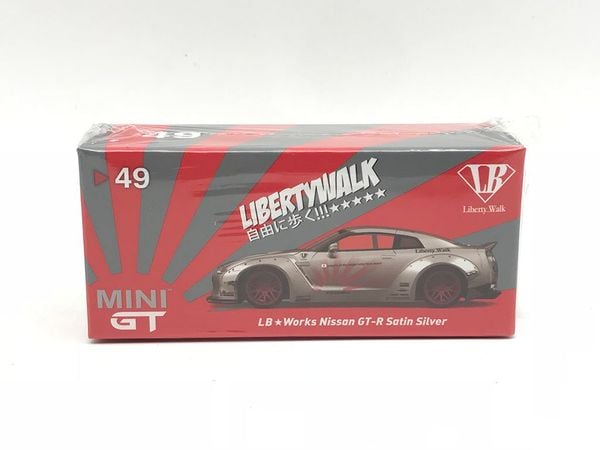 Xe Mô Hình LB*Works Nissan GT-R R35 1:64 MiniGt ( Bạc )