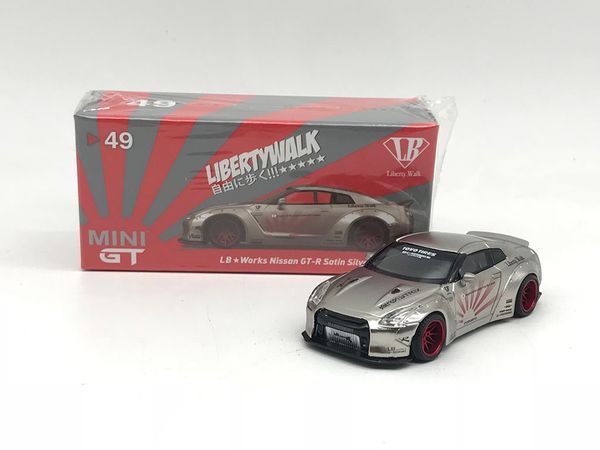 Xe Mô Hình LB*Works Nissan GT-R R35 1:64 MiniGt ( Bạc )