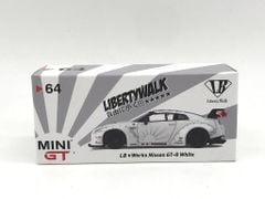 Xe Mô Hình LB*Works Nissan GT-R R35 1:64 MiniGt ( Trắng )