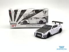 Xe mô hình Nissan GT-R R35 Liberty Works Type 2 Rear Wing Ver 3 1:64 MiniGT ( Trắng )