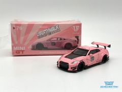 Xe Mô Hình LB-Works Nissan GT-R R35 Type 2 , Rear Wing ver 3 , Pink Pig LHD 1:64 MiniGT ( Hồng )