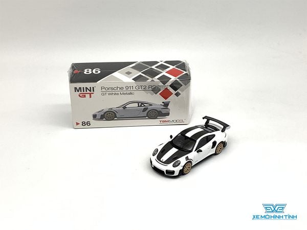 Xe Mô Hình Porsche 911 GT2 RS 1:64 MiniGT ( Trắng )