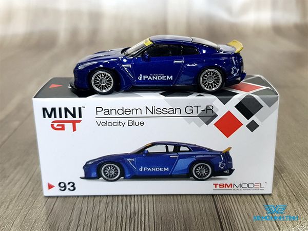 Xe Mô Hình Pandem Nissan GT-R R35 Duck Tail Velocity Blue LHD 1:64 MiniGT ( Xanh Dương #93)