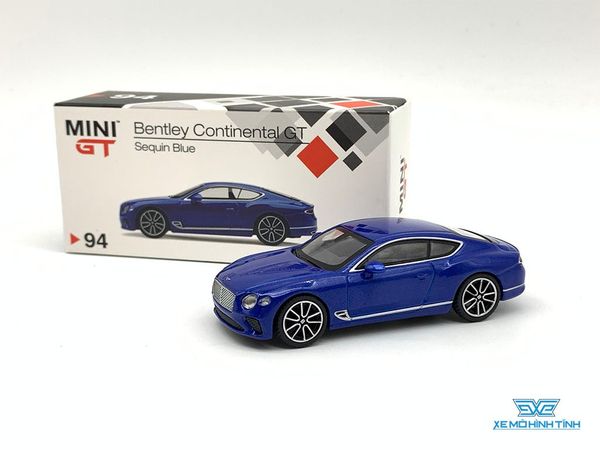 Xe Mô Hình Bentley Continenal GT 1:64 MiniGT( Xanh Dương )