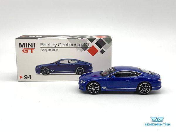 Xe Mô Hình Bentley Continenal GT 1:64 MiniGT( Xanh Dương )