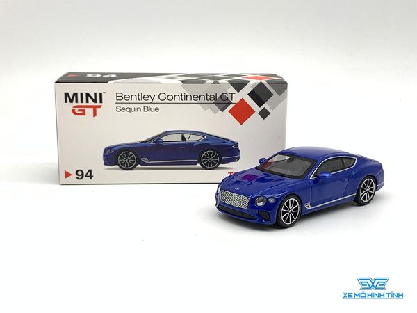 Xe Mô Hình Bentley Continenal GT 1:64 MiniGT( Xanh Dương )
