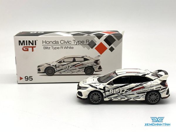 Xe Mô Hình Honda Civic Type R ( FK8 ) Blitz Type R 1:64 MiniGT ( Trắng )