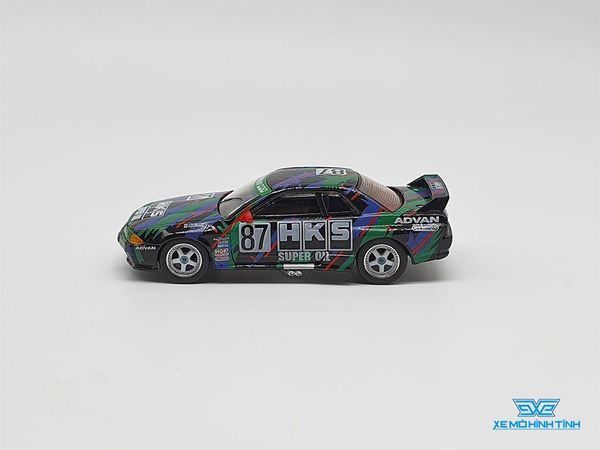 Xe Mô Hình Nissan Skyline GT-R (R32) Gr.A #87 HKS 1993 Japan Touringcar Championship 1:64 MiniGT ( Xanh Lá )