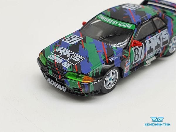 Xe Mô Hình Nissan Skyline GT-R (R32) Gr.A #87 HKS 1993 Japan Touringcar Championship 1:64 MiniGT ( Xanh Lá )