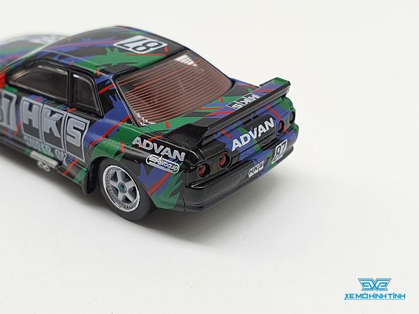 Xe Mô Hình Nissan Skyline GT-R (R32) Gr.A #87 HKS 1993 Japan Touringcar Championship 1:64 MiniGT ( Xanh Lá )