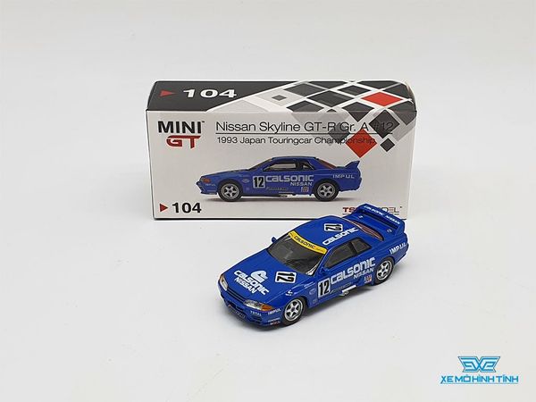 Xe Mô Hình Nissan Skyline GT-R ( R32 ) Gr.A #12 Calsonic 1993 Japan RHD 1:64 MiniGT ( Xanh Dương )