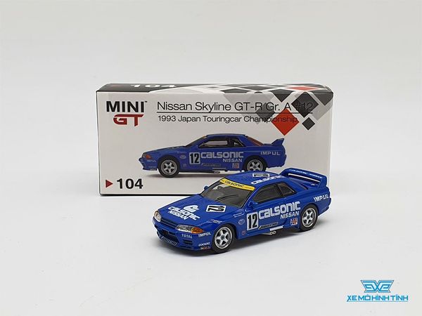 Xe Mô Hình Nissan Skyline GT-R ( R32 ) Gr.A #12 Calsonic 1993 Japan RHD 1:64 MiniGT ( Xanh Dương )