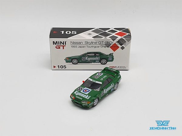 Xe Mô Hình Nissan Skyline GT-R (R32) GR.A #55 Kyoseki 1993 Japan Touringcar Championship RHD 1:64 Minigt ( Xanh )