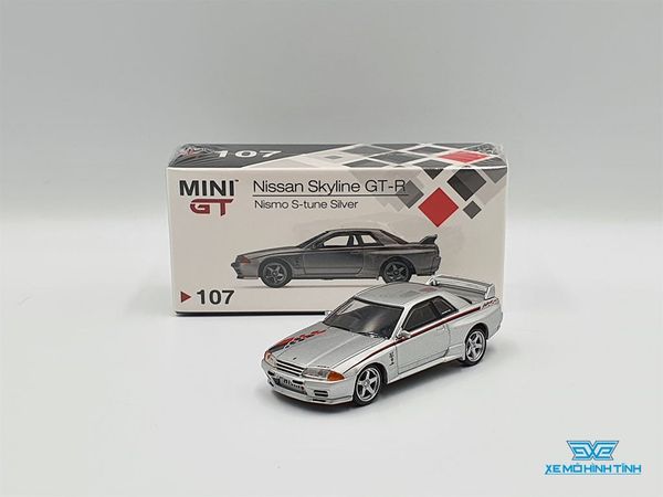 Xe Mô Hình Nissan Skyline GT-R 1:64 MiniGT ( Bạc )