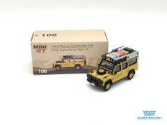 Xe Mô Hình Land Rover Defender 110 1989 Camel Trophy Winner RHD 1:64 MiniGT ( Vàng )