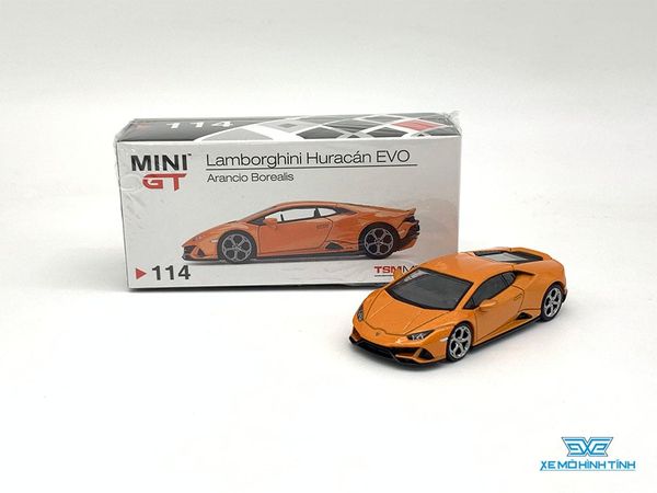 Xe Mô Hình Lamborghini Huracan EVO 1:64 MiniGT ( Cam )