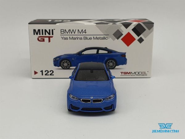 Xe Mô Hình BMW M4 (F82) Yas Marina 1:64 MiniGT ( Xanh Dương )