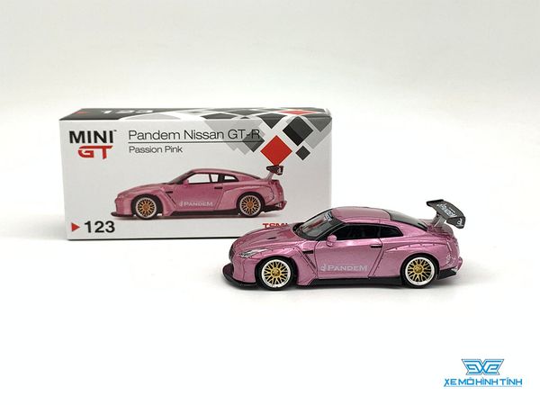 Xe Mô Hình Pandem Nissan GT-R R35 Wing Passion 1:64 MiniGT ( Hồng )