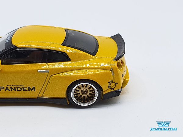 Xe Mô Hình Nissan Pandem  GT-R LHD 1:64 MiniGT ( Vàng )