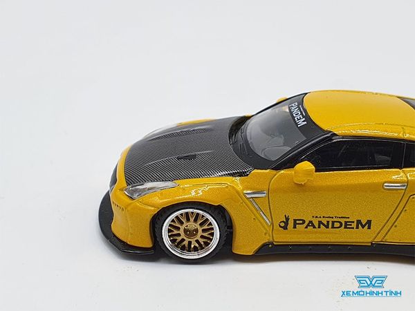 Xe Mô Hình Nissan Pandem  GT-R LHD 1:64 MiniGT ( Vàng )