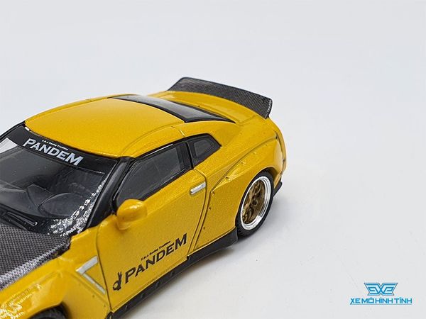 Xe Mô Hình Nissan Pandem  GT-R LHD 1:64 MiniGT ( Vàng )