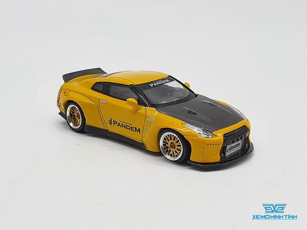 Xe Mô Hình Nissan Pandem  GT-R LHD 1:64 MiniGT ( Vàng )