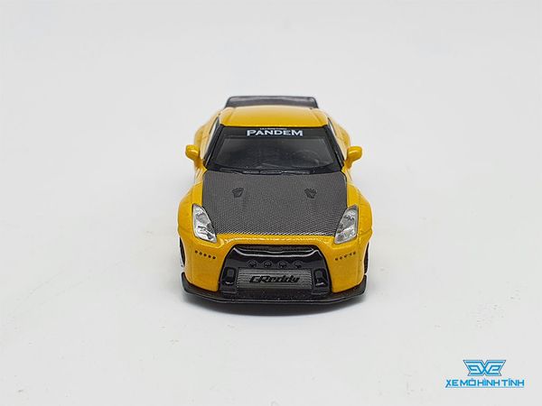 Xe Mô Hình Nissan Pandem  GT-R LHD 1:64 MiniGT ( Vàng )
