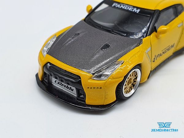 Xe Mô Hình Nissan Pandem  GT-R LHD 1:64 MiniGT ( Vàng )