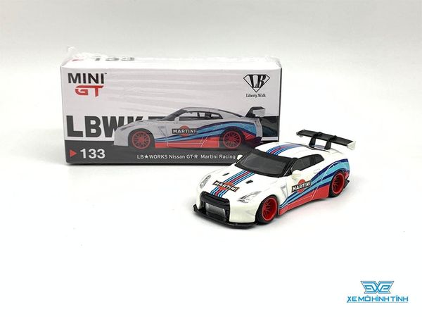 Xe Mô Hình LB*Works Nissan GT-R (R35) 1:64 MiniGT ( Martini )