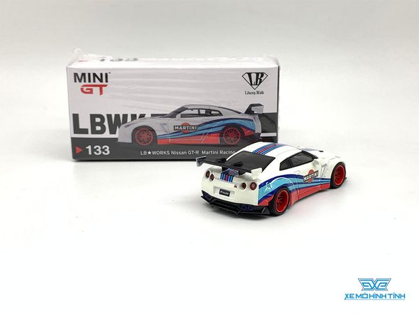 Xe Mô Hình LB*Works Nissan GT-R (R35) 1:64 MiniGT ( Martini )