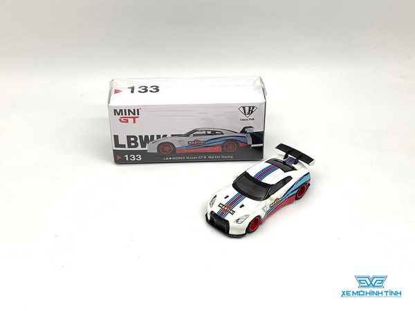 Xe Mô Hình LB*Works Nissan GT-R (R35) 1:64 MiniGT ( Martini )