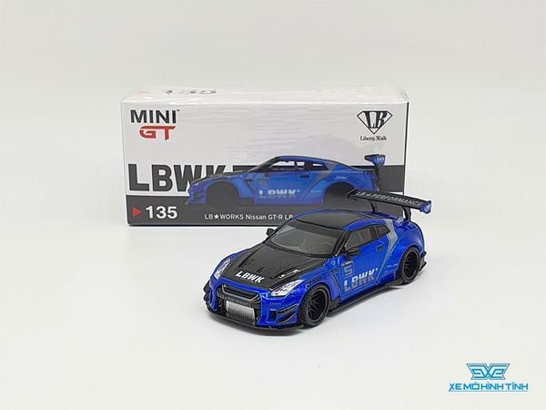 Xe Mô Hình LB Nissan GT-R (R35) Type2, Rear Wing ver3 1:64 MiniGT ( Xanh )