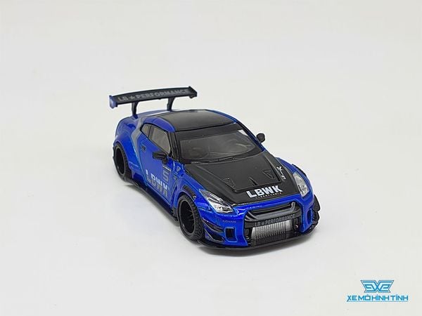 Xe Mô Hình LB Nissan GT-R (R35) Type2, Rear Wing ver3 1:64 MiniGT ( Xanh )