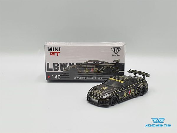 Xe Mô Hình LB*Works Nissan GT-R - JPS 1:64 MiniGT ( Đen )