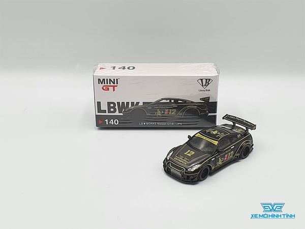 Xe Mô Hình LB*Works Nissan GT-R - JPS 1:64 MiniGT ( Đen )
