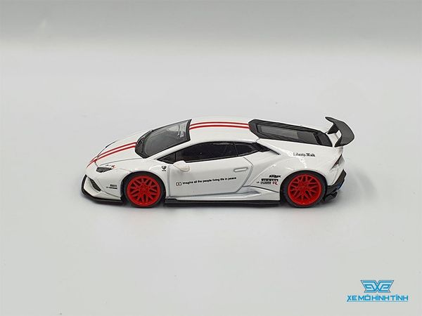 Xe Mô Hình Lamborghini Huracan LB*Works 1:64 MiniGT ( Trắng Mâm Đỏ )