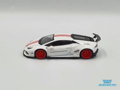 Xe Mô Hình Lamborghini Huracan LB*Works 1:64 MiniGT ( Trắng Mâm Đỏ )
