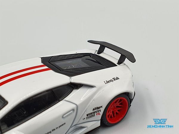 Xe Mô Hình Lamborghini Huracan LB*Works 1:64 MiniGT ( Trắng Mâm Đỏ )